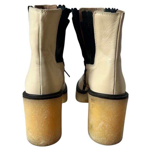 Free People James Chelsea Boot Bone White Chunky Platform Boho Wmn Size 37.5 - Picture 9 of 10